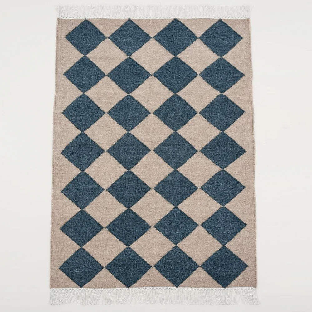 Handmade Vintage Multicolor Wool Dhurrie For Living